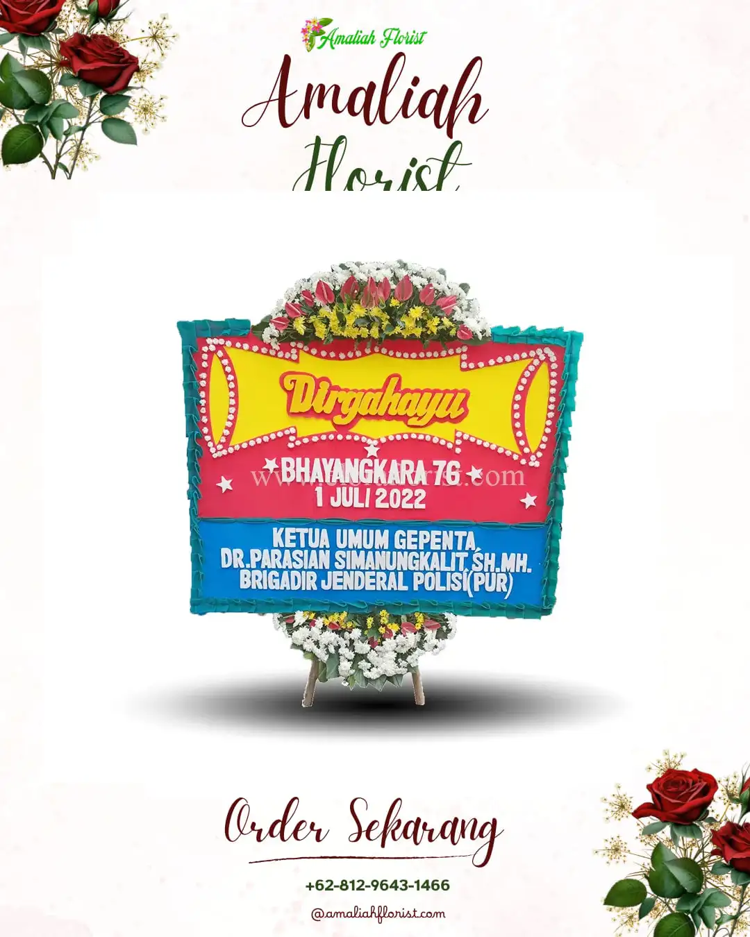 Papan Bunga HUT Ulang Tahun Nguntoronadi